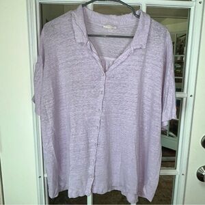 Poetry Light Purple Button-Down Shirt Size 14